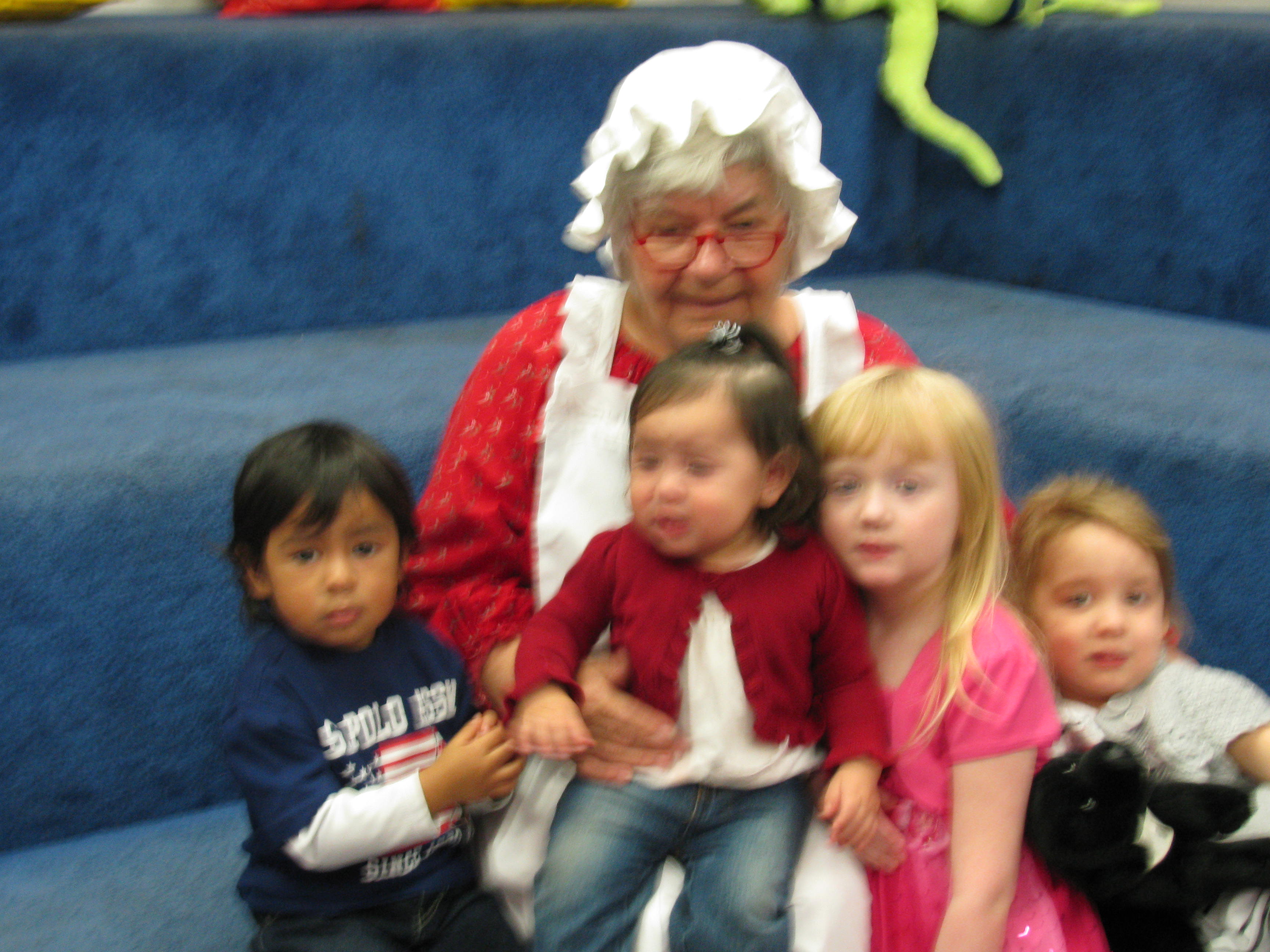 Our Story Time gang with Mrs. Clause