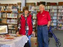 Robert Palmer with Ginger Beisch at her book signing at the library.